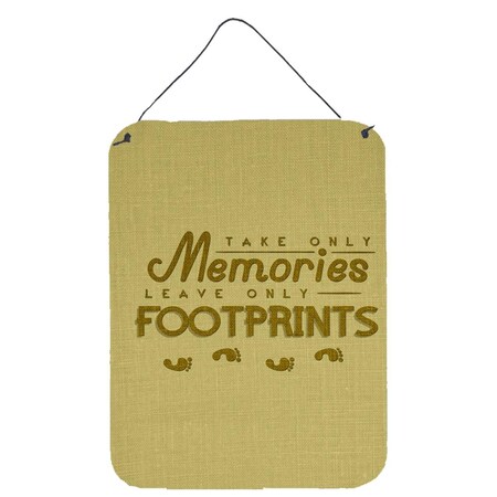 Carolines Treasures Take Memories Leave Footprints Wall or Door Hanging Prints BB5464DS1216
